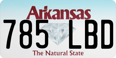 AR license plate 785LBD