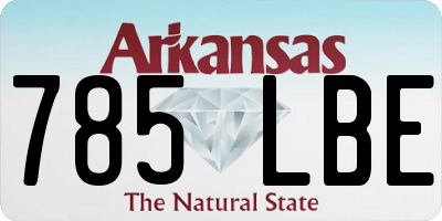 AR license plate 785LBE