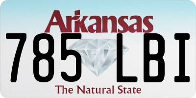 AR license plate 785LBI