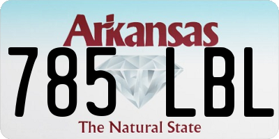 AR license plate 785LBL