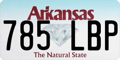 AR license plate 785LBP
