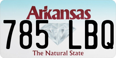 AR license plate 785LBQ