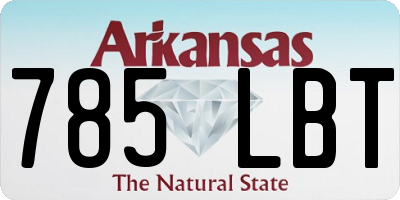 AR license plate 785LBT