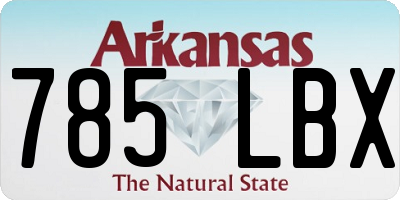 AR license plate 785LBX