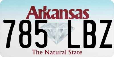 AR license plate 785LBZ