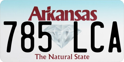 AR license plate 785LCA