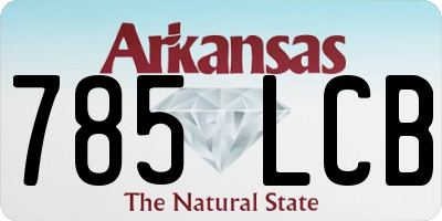 AR license plate 785LCB