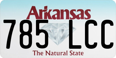 AR license plate 785LCC