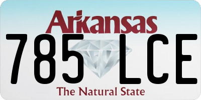 AR license plate 785LCE