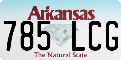 AR license plate 785LCG