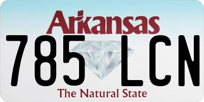 AR license plate 785LCN