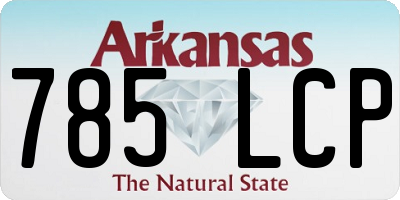 AR license plate 785LCP