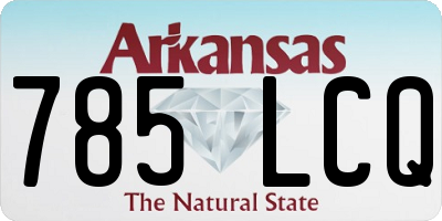 AR license plate 785LCQ