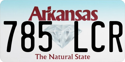 AR license plate 785LCR