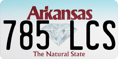 AR license plate 785LCS