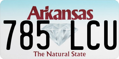 AR license plate 785LCU
