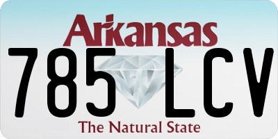 AR license plate 785LCV