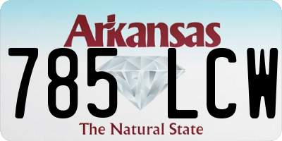 AR license plate 785LCW