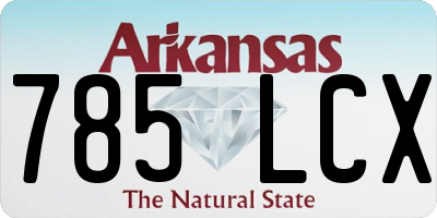 AR license plate 785LCX