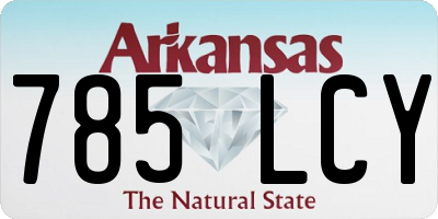 AR license plate 785LCY