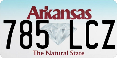 AR license plate 785LCZ
