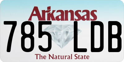 AR license plate 785LDB