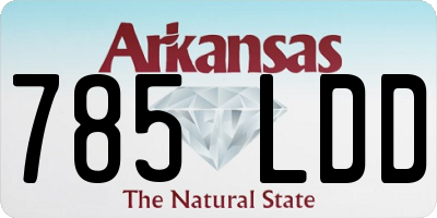 AR license plate 785LDD