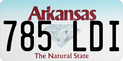AR license plate 785LDI