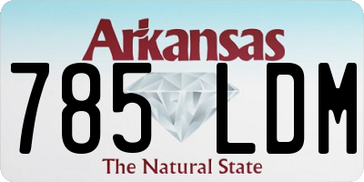 AR license plate 785LDM