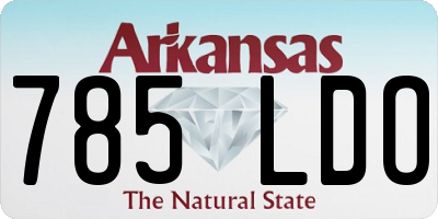 AR license plate 785LDO
