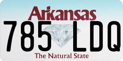 AR license plate 785LDQ