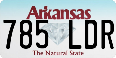 AR license plate 785LDR