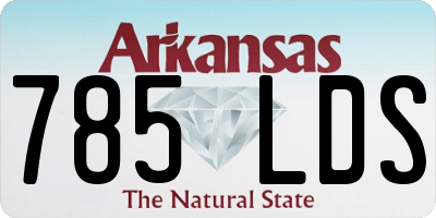 AR license plate 785LDS