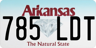 AR license plate 785LDT