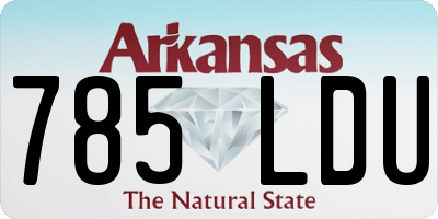 AR license plate 785LDU