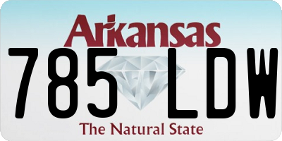 AR license plate 785LDW