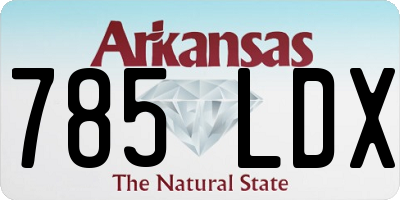 AR license plate 785LDX