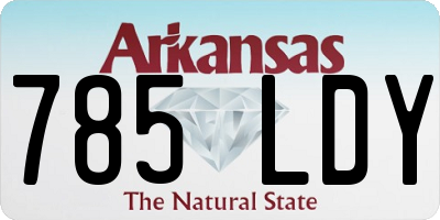 AR license plate 785LDY