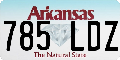 AR license plate 785LDZ
