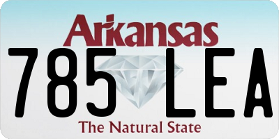 AR license plate 785LEA
