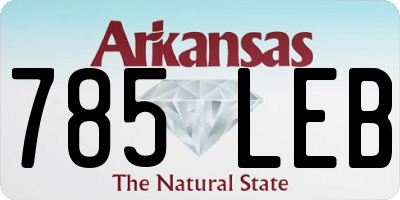 AR license plate 785LEB