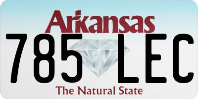 AR license plate 785LEC