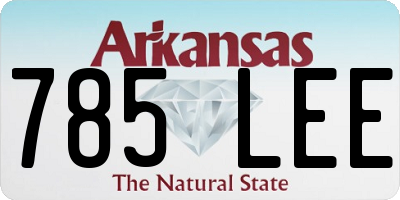 AR license plate 785LEE