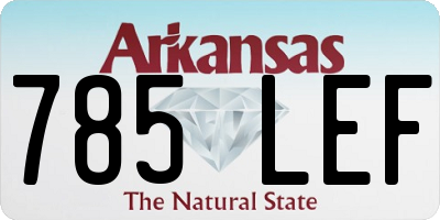 AR license plate 785LEF