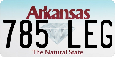 AR license plate 785LEG