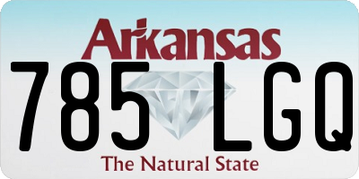 AR license plate 785LGQ