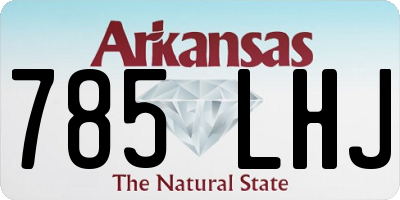 AR license plate 785LHJ