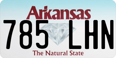 AR license plate 785LHN