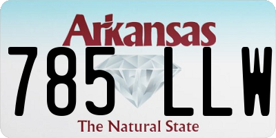 AR license plate 785LLW