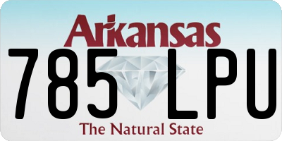 AR license plate 785LPU